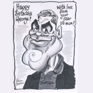 Black & White Personalised Caricature Gift Voucher - Click Image to Close